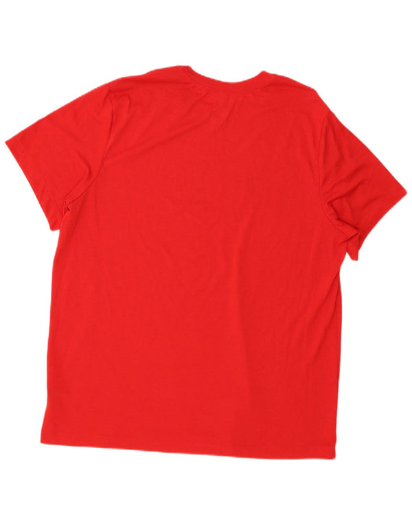 Мужская футболка с рисунком Nike Dri Fit Top XL, красный полиэстер