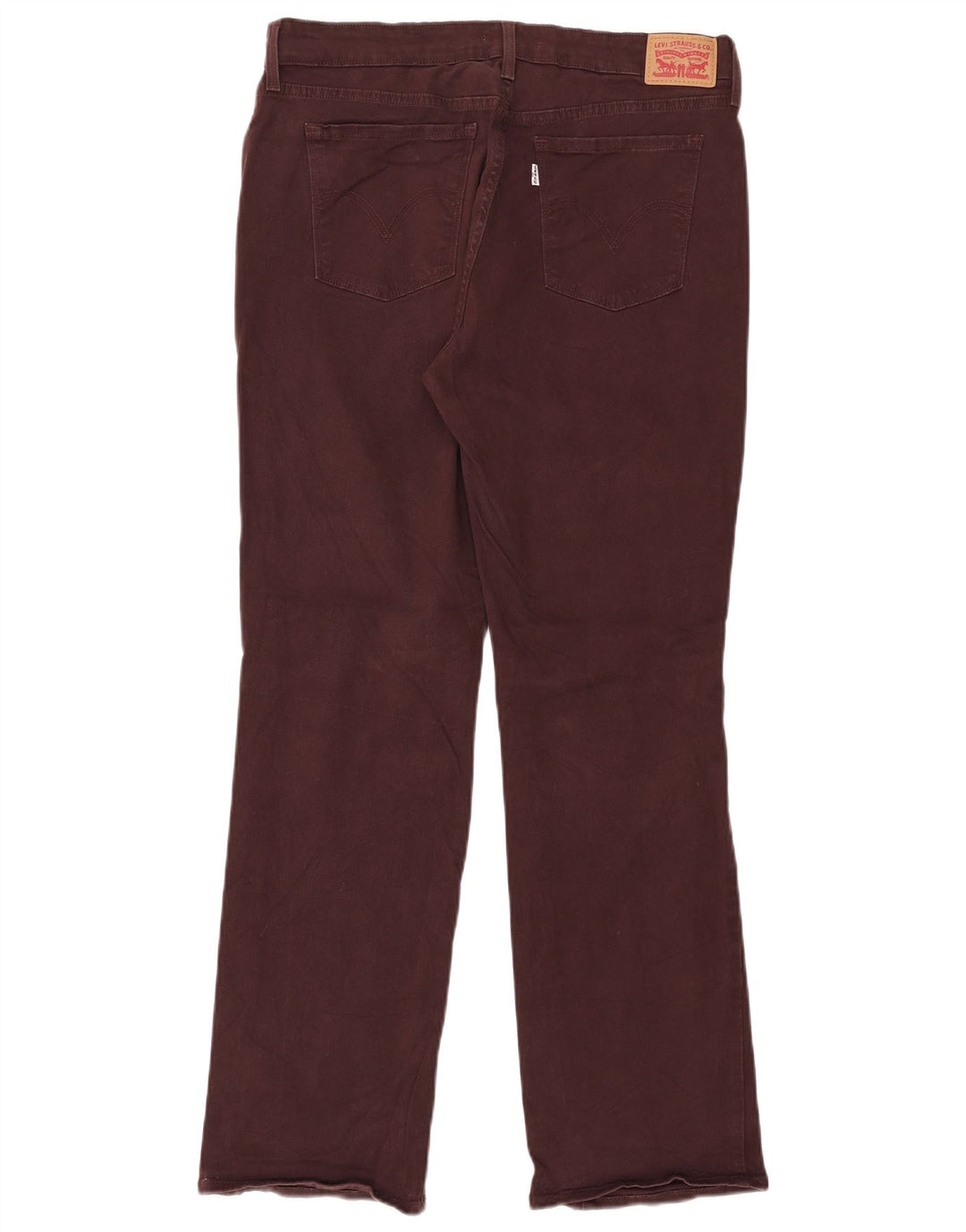 Женские прямые джинсы LEVI'S 505 W32 L32 Темно-бордовый хлопок