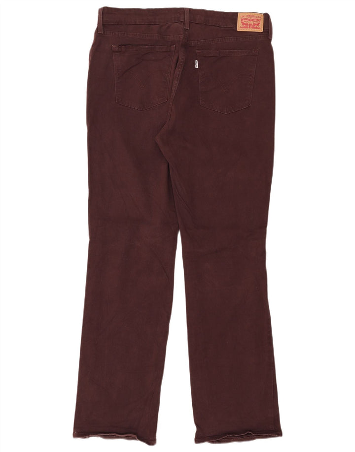 Женские прямые джинсы LEVI'S 505 W32 L32 Темно-бордовый хлопок