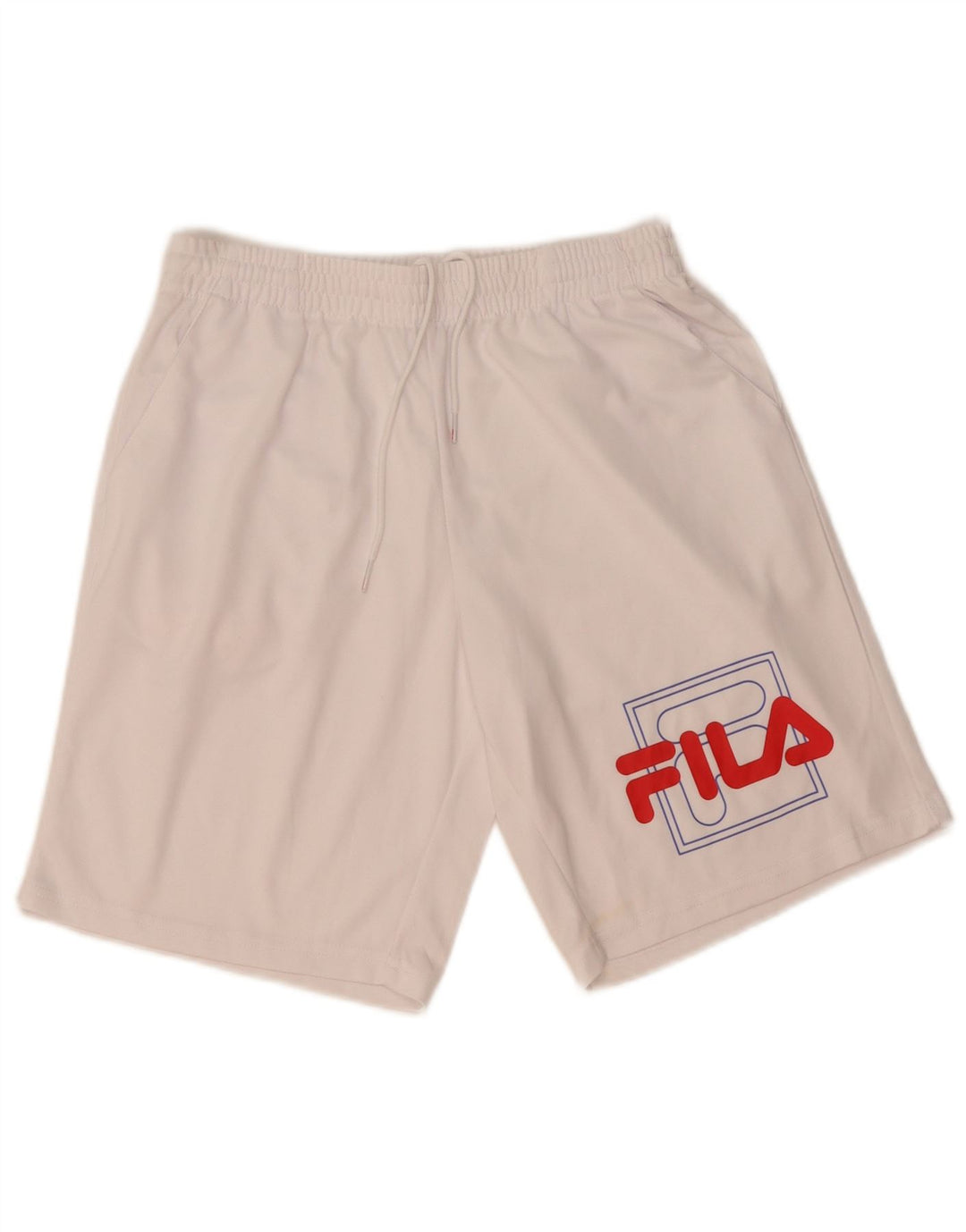 Fila Мужские спортивные шорты с графическим рисунком XS, белый полиэстер