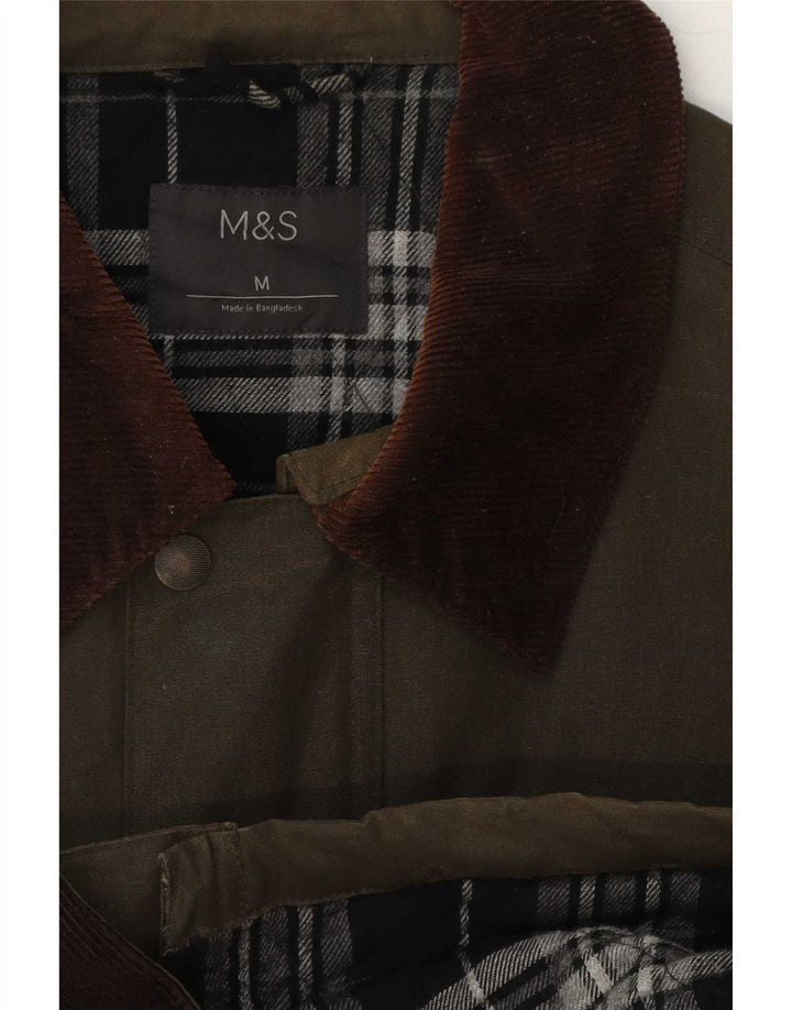 Мужская куртка из вощеного хлопка Marks & Spencer UK 38, средний хаки