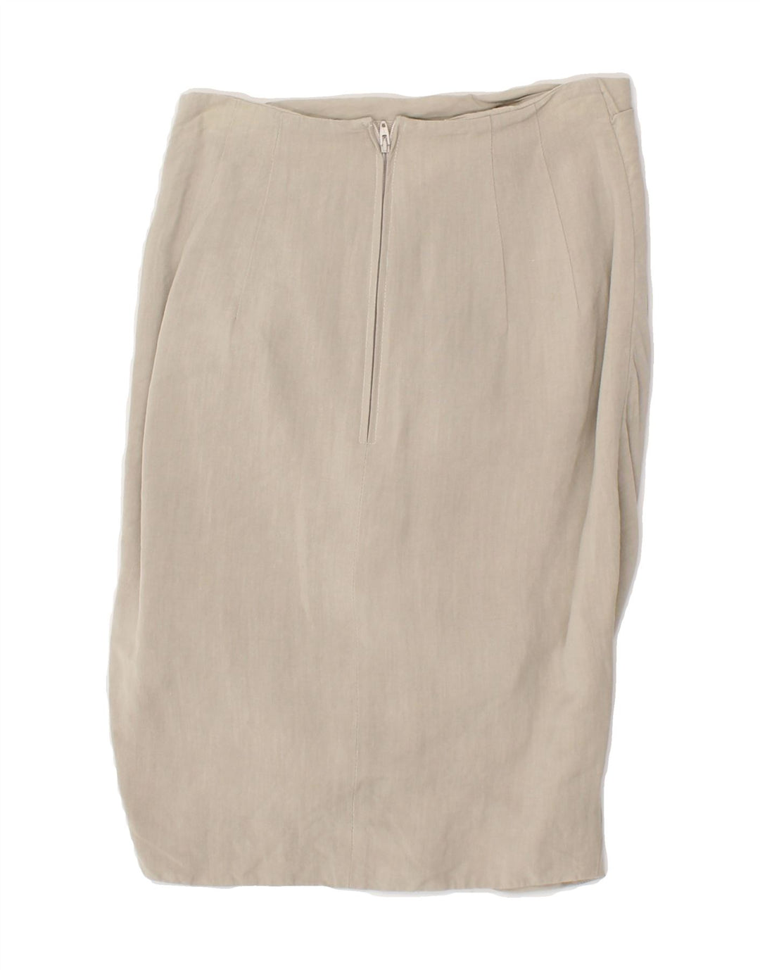 BYBLOS Womens Straight Skirt IT 40 Small W24  Grey Linen Vintage Byblos and Second-Hand Byblos from Messina Hembry 