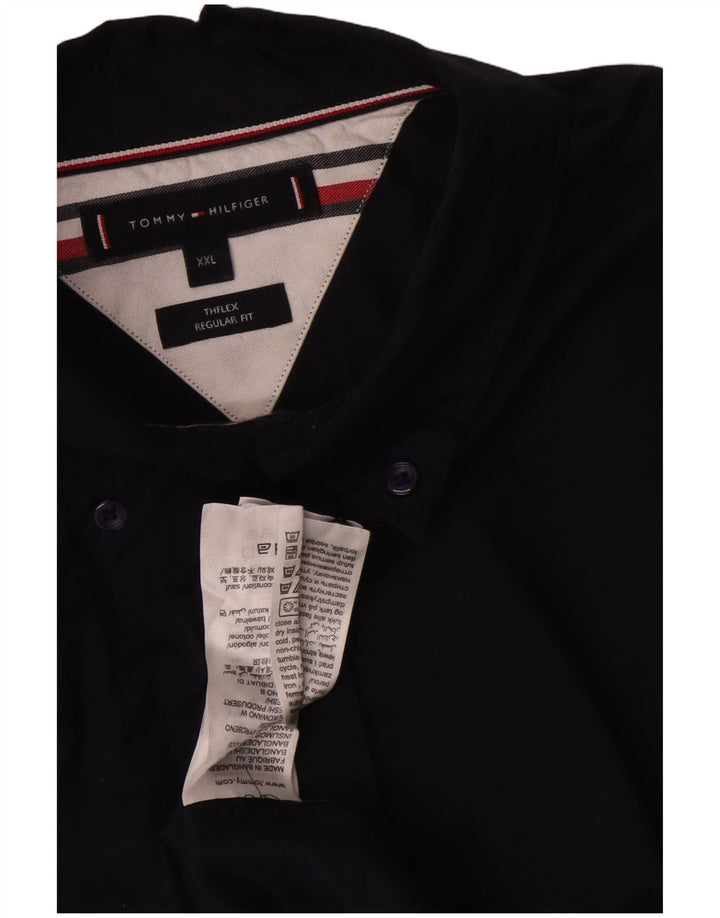 Мужская рубашка стандартного кроя Tommy Hilfiger 2XL темно-синяя, хлопок
