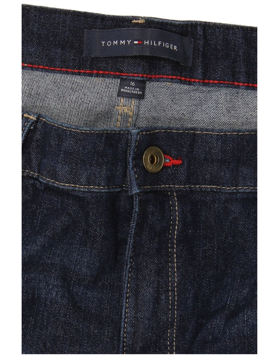 Женские прямые джинсы TOMMY HILFIGER с высокой посадкой США 16 2XL W38 L28 Темно-синие