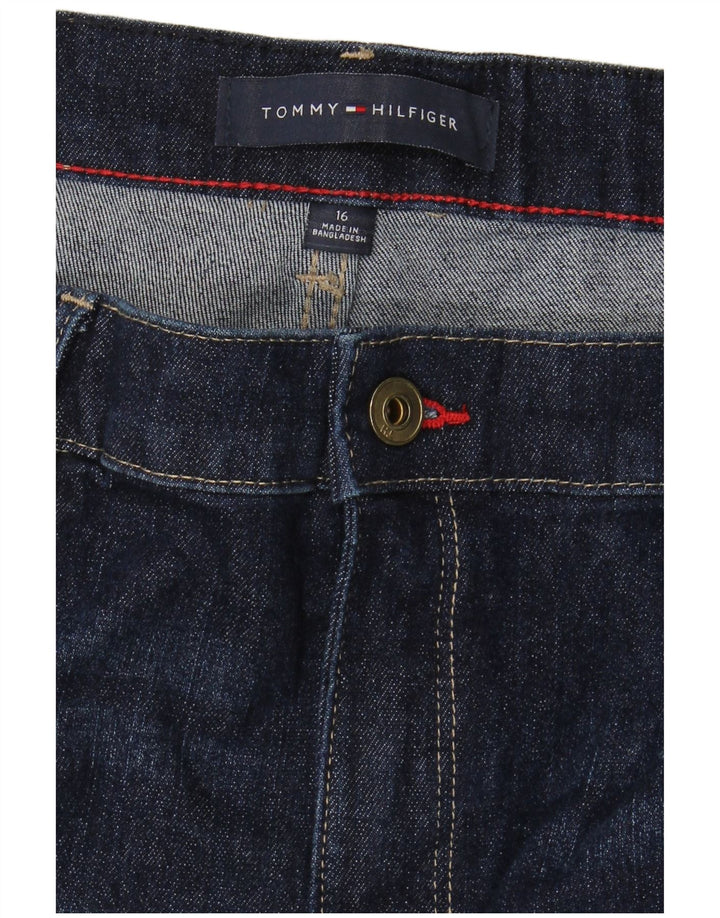 Женские прямые джинсы TOMMY HILFIGER с высокой посадкой США 16 2XL W38 L28 Темно-синие