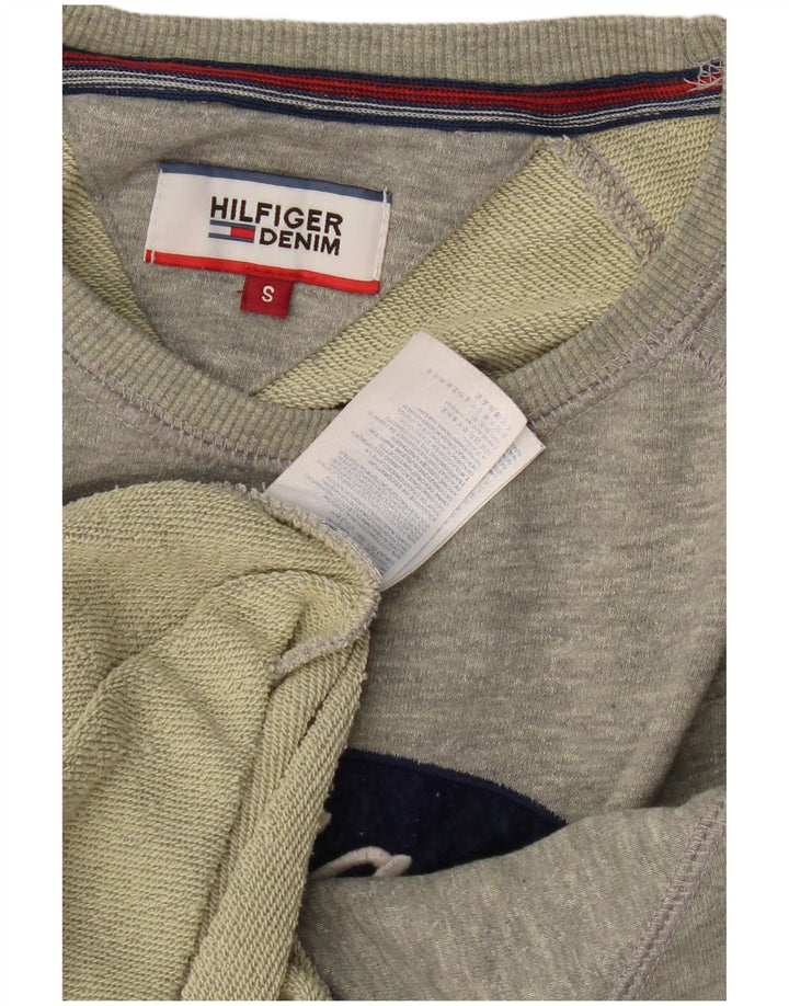 TOMMY HILFIGER Мужской свитшот с рисунком, маленький серый хлопковый джемпер