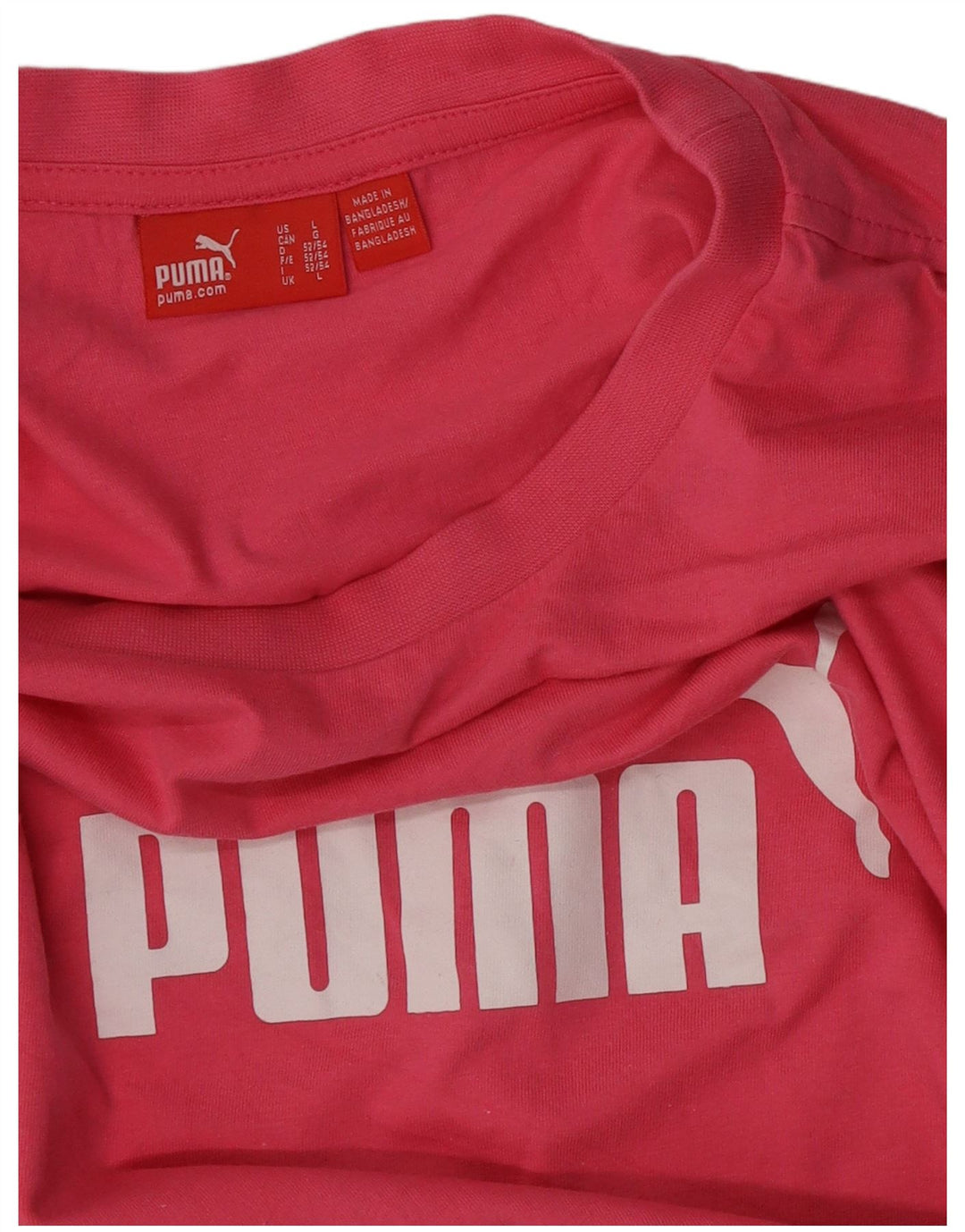 Мужская футболка с рисунком Puma, большая розовая