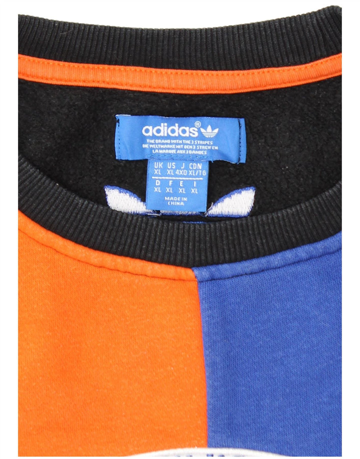 Мужской свитер ADIDAS New York Knicks, джемпер XL, разноцветный, с цветными блоками