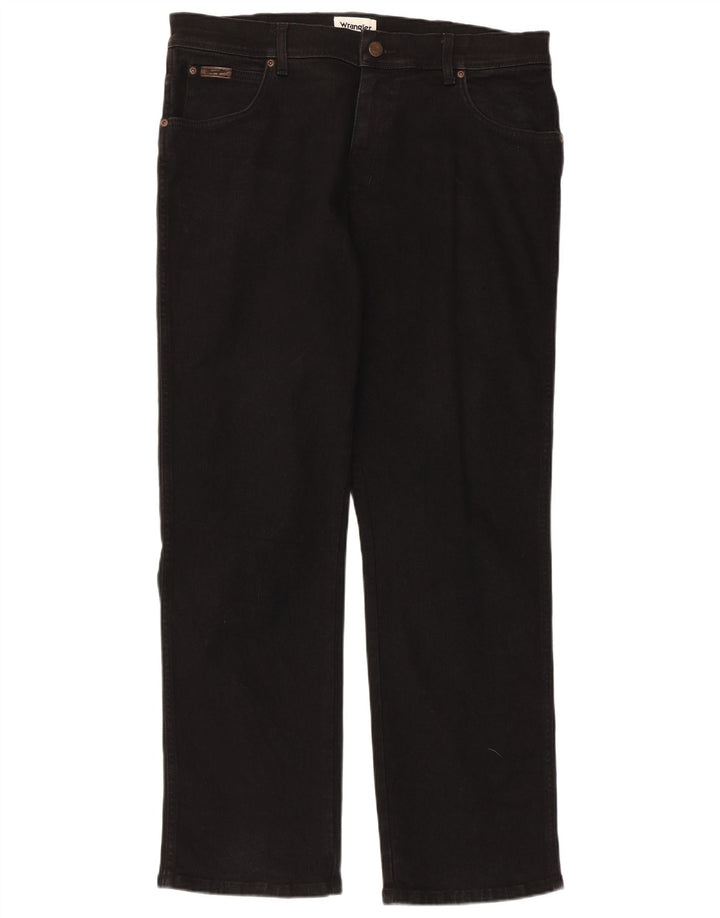 Мужские прямые джинсы Wrangler Texas W36 L30, черный хлопок