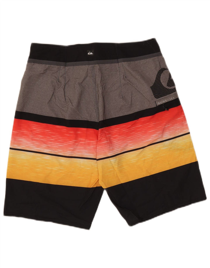Мужские шорты для плавания Quiksilver с рисунком, средние, разноцветные в полоску