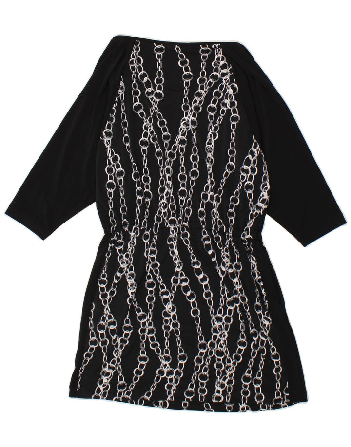 BANANA REPUBLIC Womens Abstract Pattern Basic Dress UK 10 Small Black Vintage Banana Republic and Second-Hand Banana Republic from Messina Hembry 