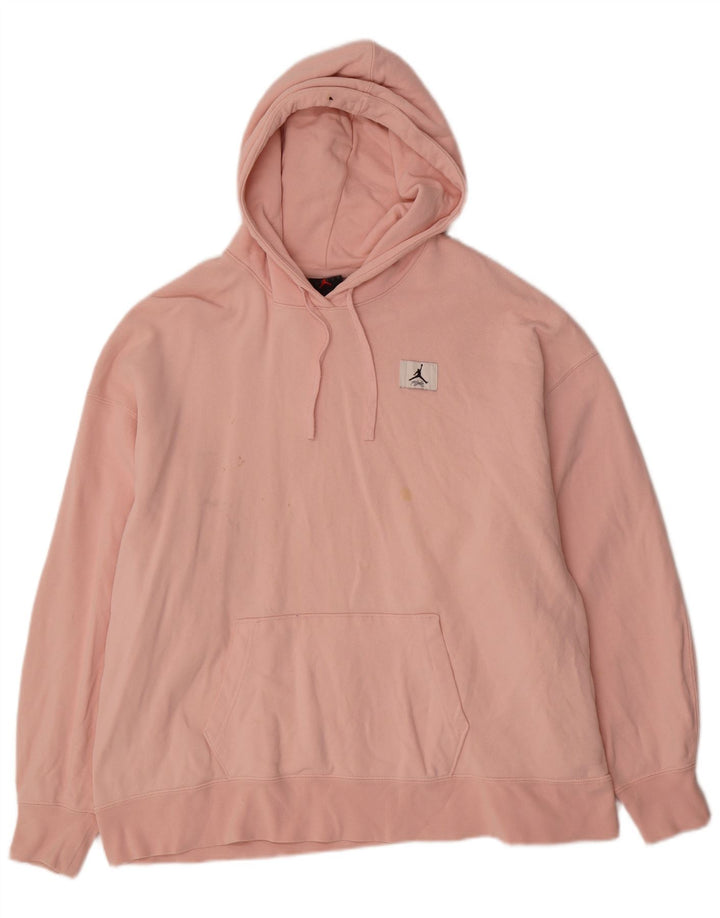 Мужской джемпер с капюшоном Jordan Oversized, хлопковый цвет среднего розового цвета