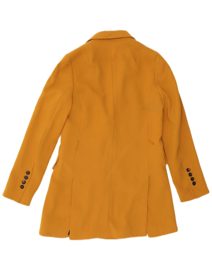Женское двубортное пальто оверсайз Zara UK 6 XS, желтый полиэстер