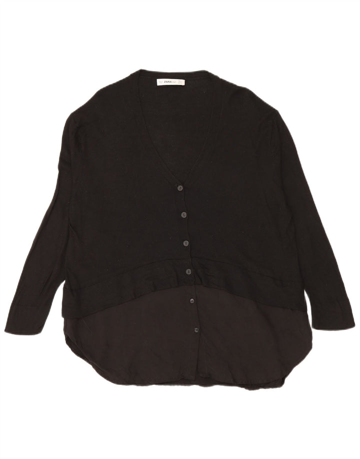 Женский удлиненный кардиган Zara UK 14, средний черный