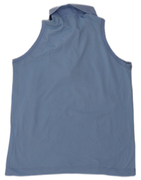 Sergio Tacchini Женская рубашка-поло без рукавов IT 44 Medium Blue Spotted