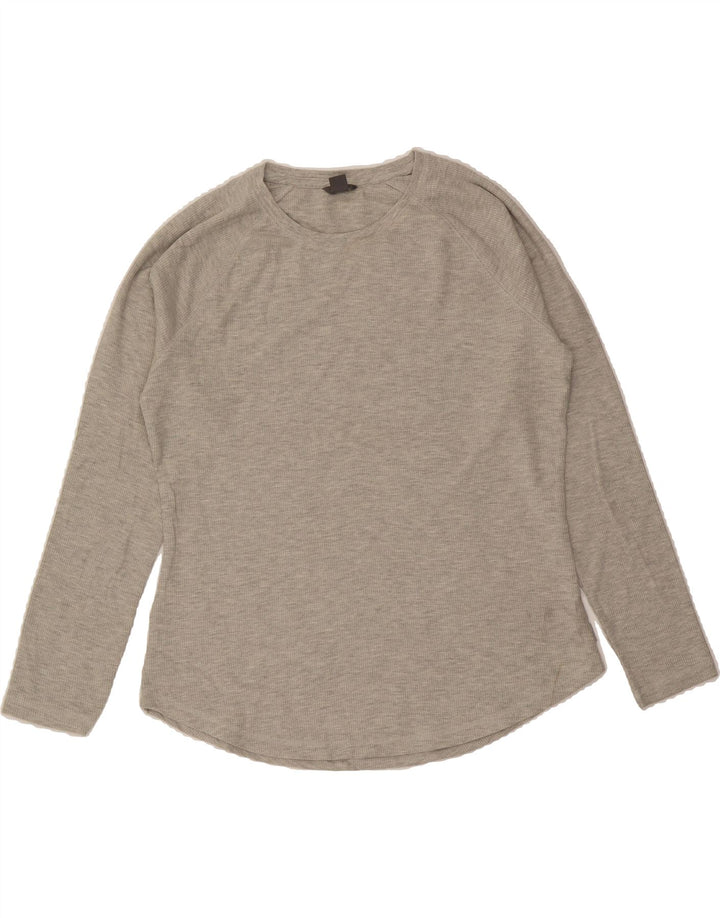 EDDIE BAUER Womens Top Long Sleeve UK 16 Large Grey Cotton Vintage Eddie Bauer and Second-Hand Eddie Bauer from Messina Hembry 