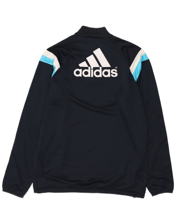 Adidas Mens Chelsea FC Графический пуловер Спортивный костюм Верх среднего темно-синего цвета