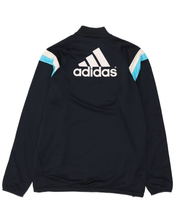 Adidas Mens Chelsea FC Графический пуловер Спортивный костюм Верх среднего темно-синего цвета
