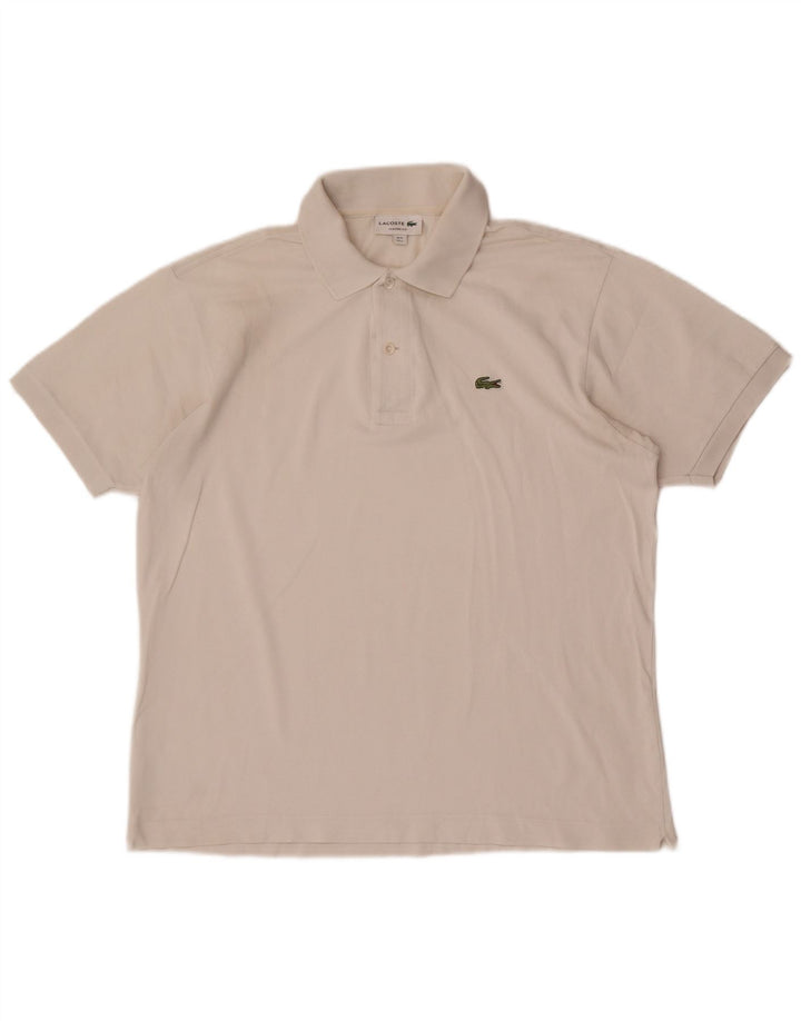 Мужская рубашка-поло классического кроя Lacoste, размер 5, большая белая