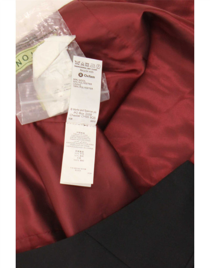 Мужской жилет Marks & Spencer маленький черный шерстяной с цветными блоками
