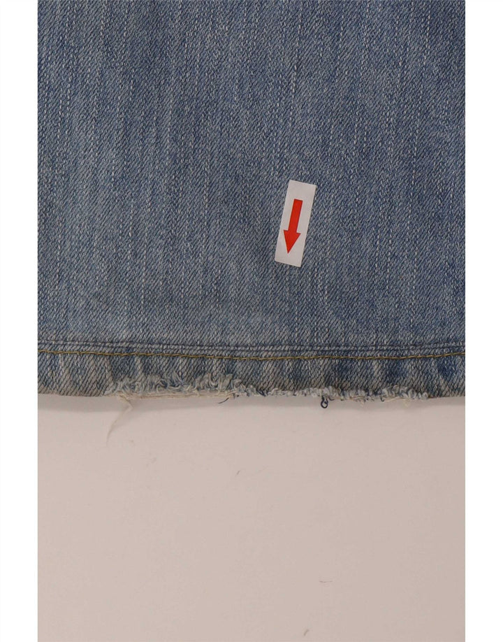 Винтажные женские джинсы Bootcut W32 L28, синие хлопковые