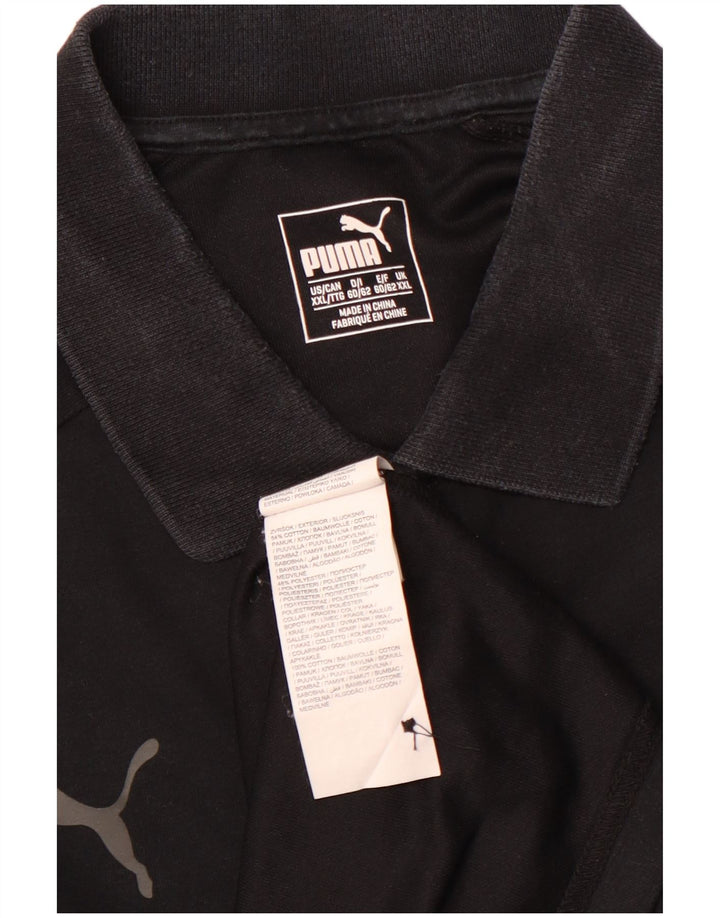 Мужская рубашка-поло PUMA 2XL, черный хлопок