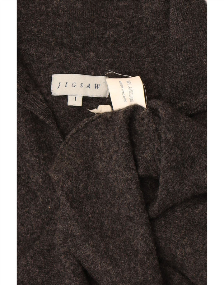 Женское платье-джемпер JIGSAW с рукавом 3/4, Великобритания, 8, маленькое серое, из овечьей шерсти