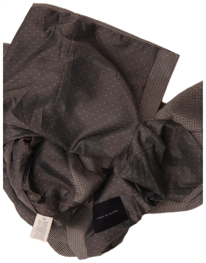 Мужской пиджак Tommy Hilfiger на 2 пуговицах, США 42 XL, серый полиэстер в клетку