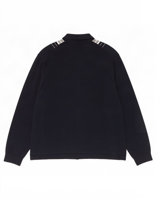 Мужской кардиган Marks & Spencer 2XL, темно-синий, хлопковый в полоску