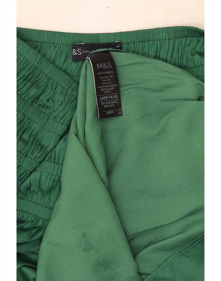 Женская макси-юбка Marks & Spencer UK 10, маленькая W34, зеленый полиэстер