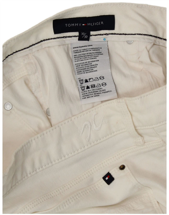 TOMMY HILFIGER Женские джинсы Bootcut W30 L30 Белый хлопок