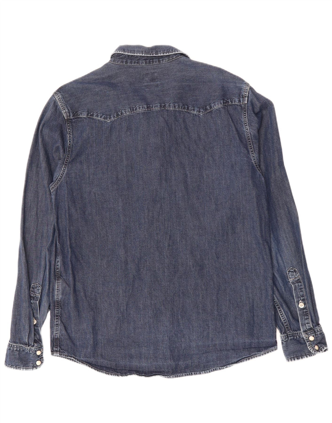 Мужская джинсовая рубашка LEE большого размера, темно-синяя, хлопок