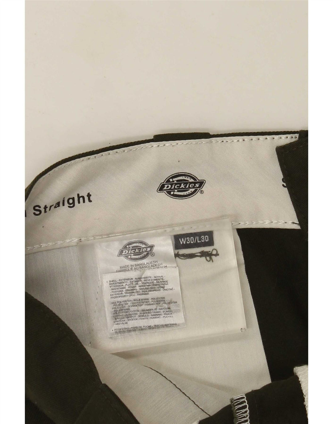 Мужские прямые брюки-чиносы Dickies W30 L30, зеленый полиэстер