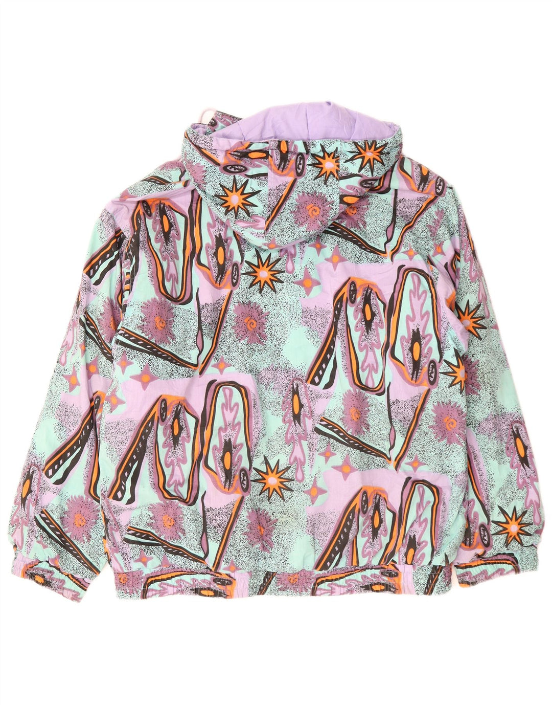 ВИНТАЖНАЯ мужская ветровка с абстрактным узором, Великобритания, 36, маленькая, разноцветная