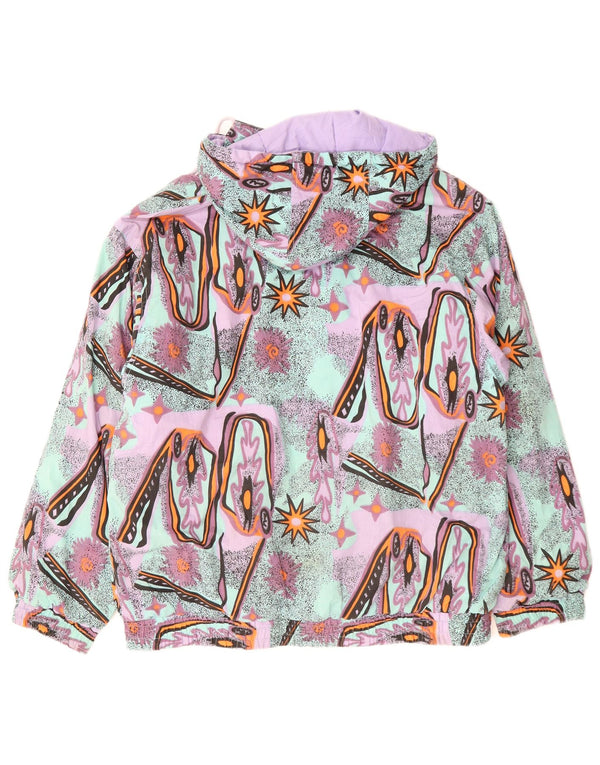 ВИНТАЖНАЯ мужская ветровка с абстрактным узором, Великобритания, 36, маленькая, разноцветная