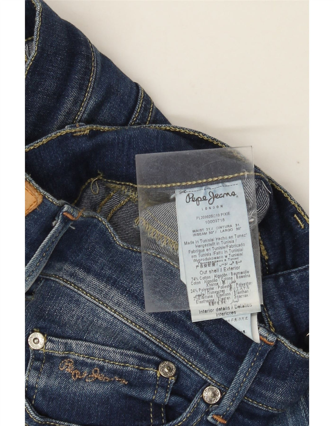 PEPE Jeans Женские джинсы скинни W31 L30 Синий хлопок