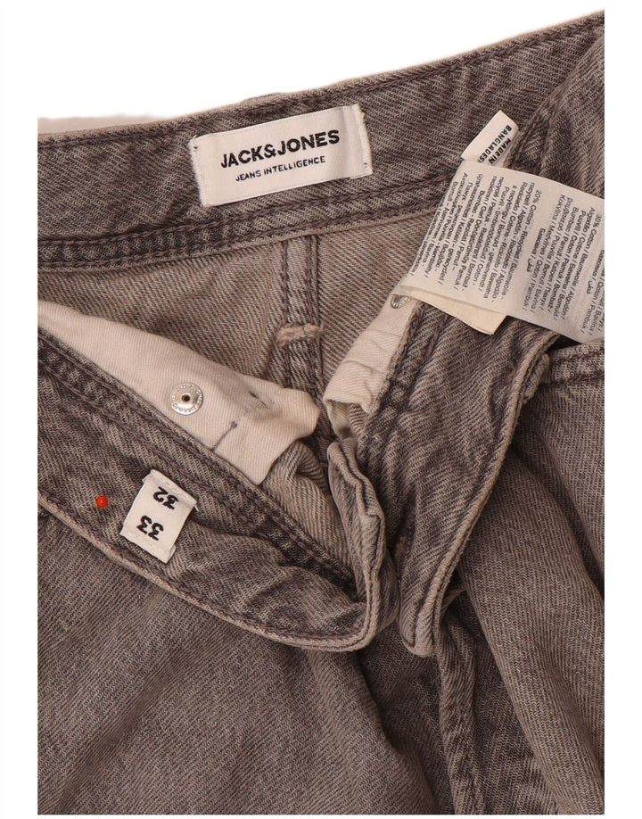 Мужские узкие джинсы Jack & Jones W33 L32, серый хлопок