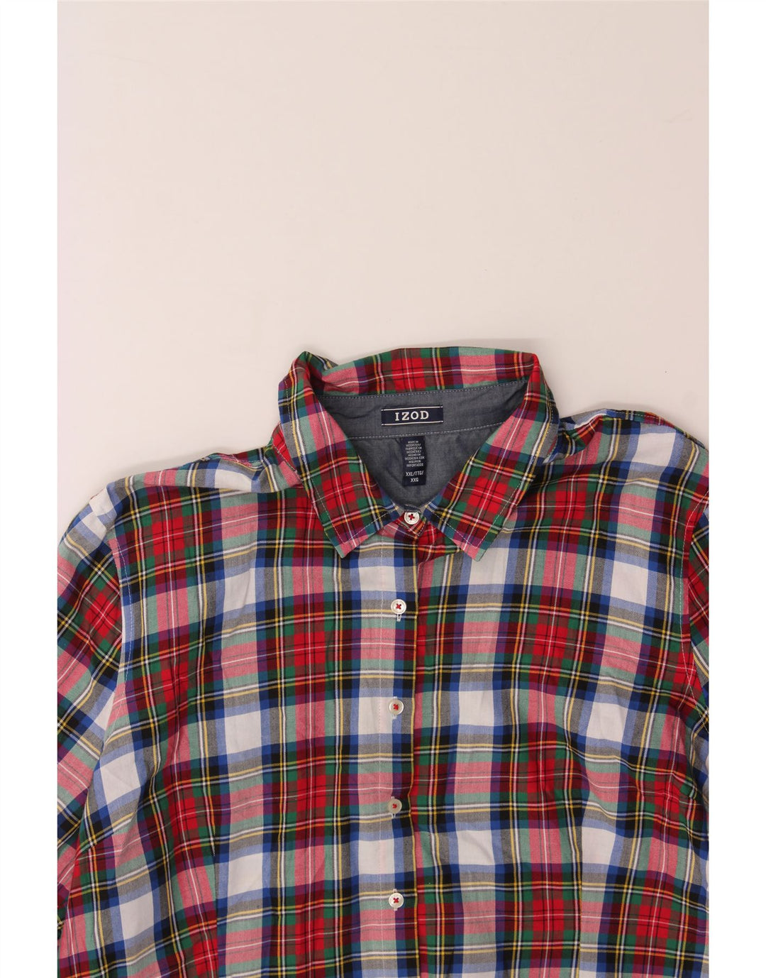 IZOD Womens Flannel Shirt UK 20 2XL Multicoloured Check Cotton Vintage Izod and Second-Hand Izod from Messina Hembry 