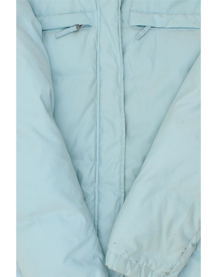 TOMMY HILFIGER Womens Hooded Padded Jacket UK 16 Large  Blue Polyester Vintage Tommy Hilfiger and Second-Hand Tommy Hilfiger from Messina Hembry 