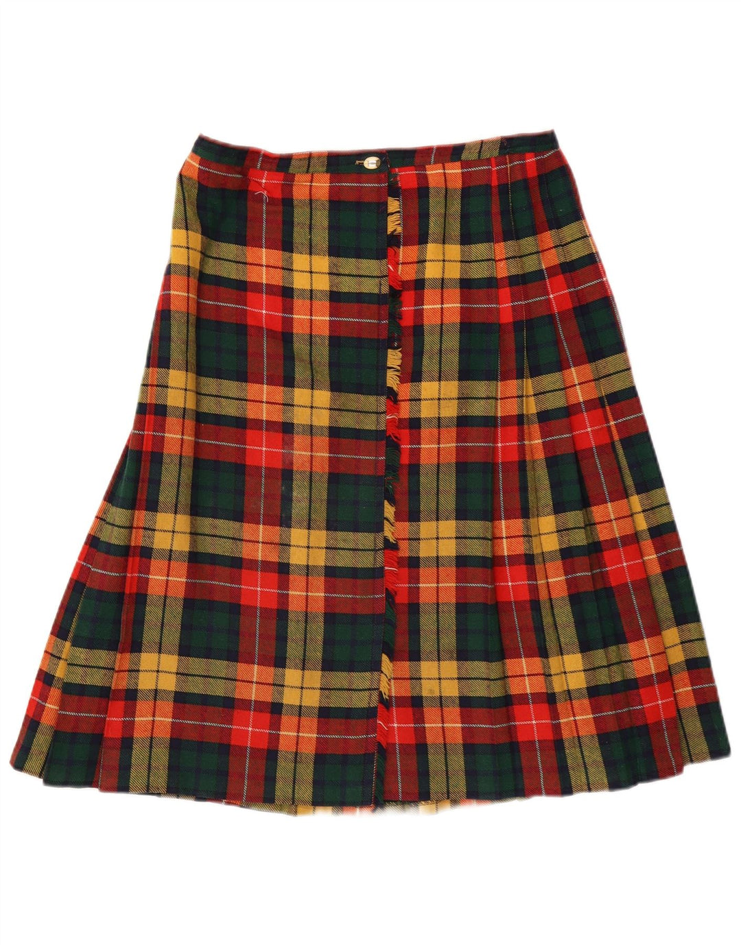 Винтажная женская юбка с запахом и геометрическим рисунком IT 44 Medium W29 Разноцветная клетка