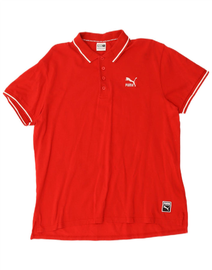 Мужская рубашка поло Puma 2XL красная, хлопок
