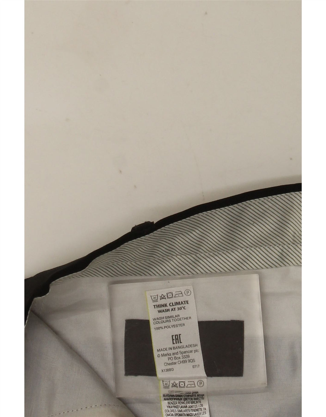 Мужские костюмные брюки классического кроя MARKS & SPENCER W36 L33, черный полиэстер