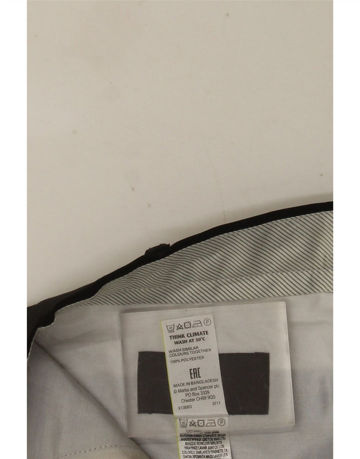 Мужские костюмные брюки классического кроя MARKS & SPENCER W36 L33, черный полиэстер
