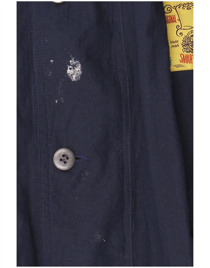 Винтажная мужская куртка-бомбер UK 42 XL, темно-синий полиэстер