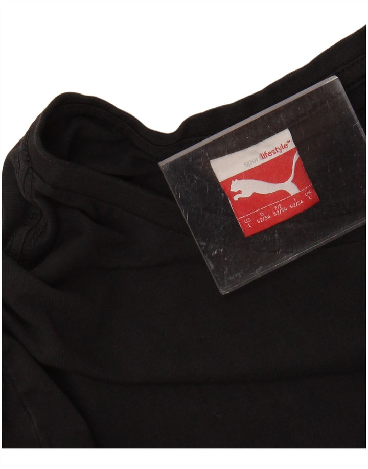 Мужская футболка с рисунком PUMA, большая черная