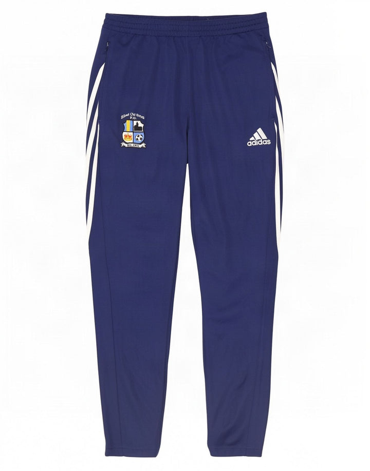Мужские спортивные брюки Adidas Climalite, большие темно-синие брюки из полиэстера