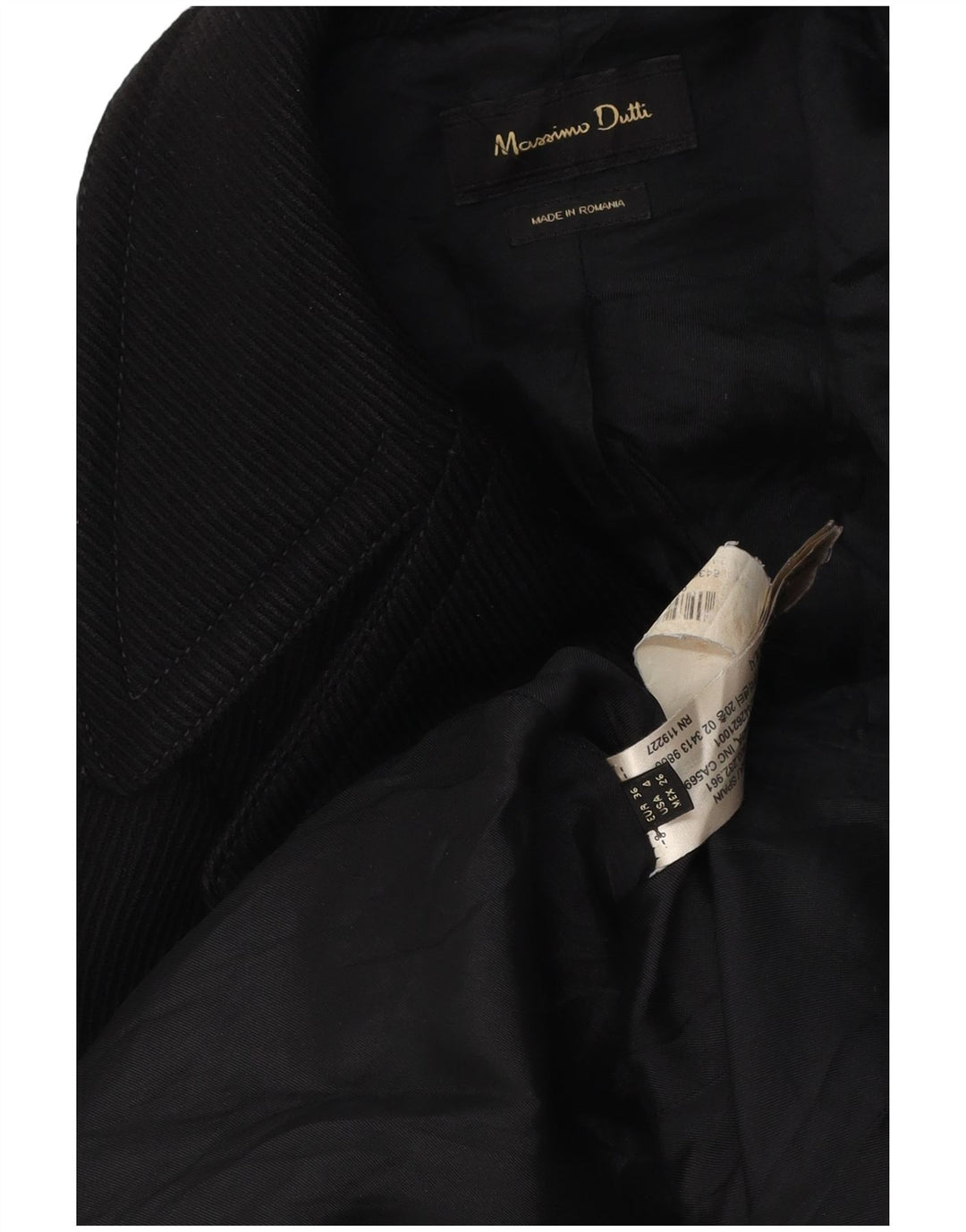 Massimo Dutti Женский двубортный пиджак EU 36 XS Черный Полиамид