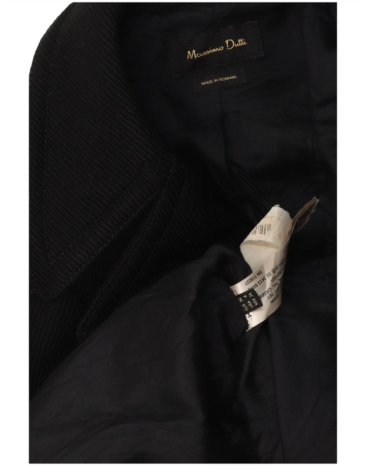 Massimo Dutti Женский двубортный пиджак EU 36 XS Черный Полиамид