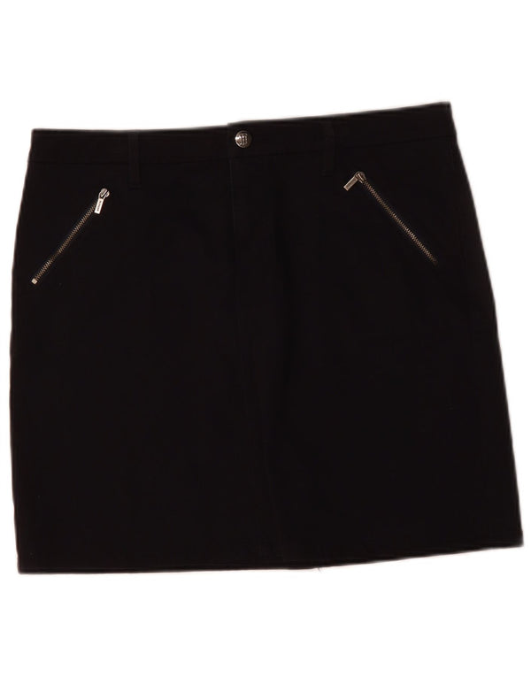 Женская мини-юбка Tommy Hilfiger, размер США 10, большой размер W34, черный хлопок