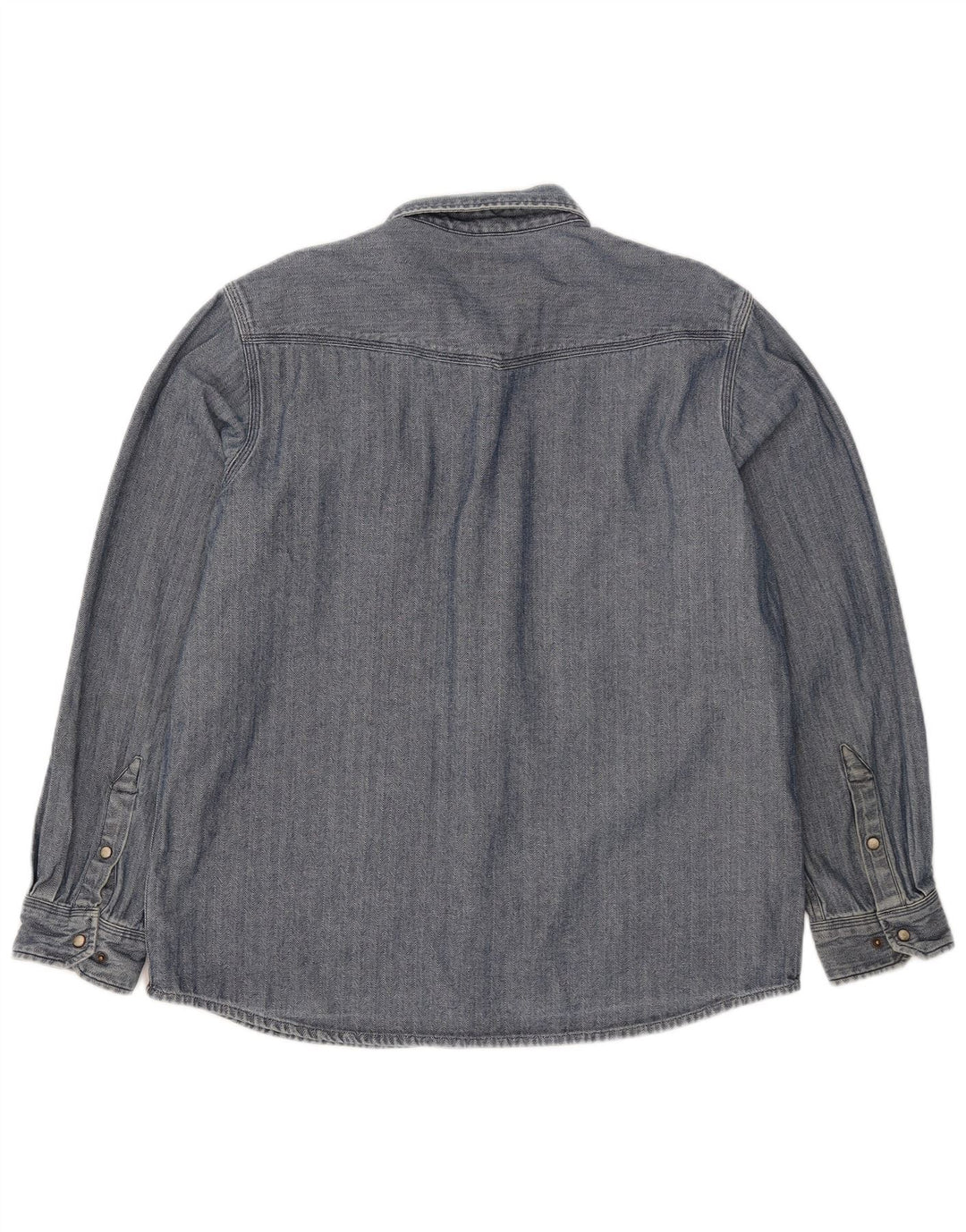 Мужская рубашка приталенного кроя Carhartt, большая синяя хлопковая ткань с узором «елочка»